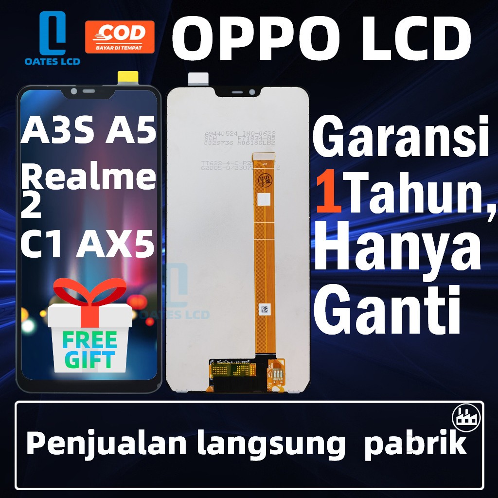 LCD OPPO A3S/A5/Realme C1/Realme 2 UNIVERSAL FULLSET Touchscreen LCD HP OPPO A3s Og Crown