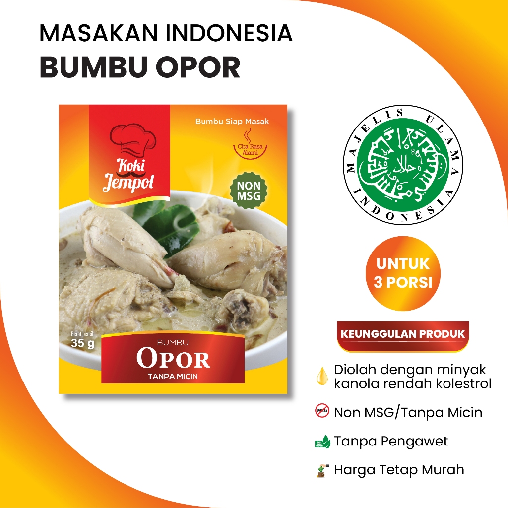 

Bumbu Opor Non MSG Tanpa Micin