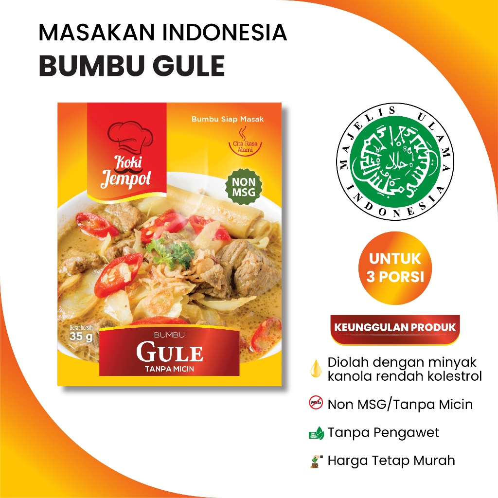 

Bumbu Gulai Gule Non MSG Tanpa Micin