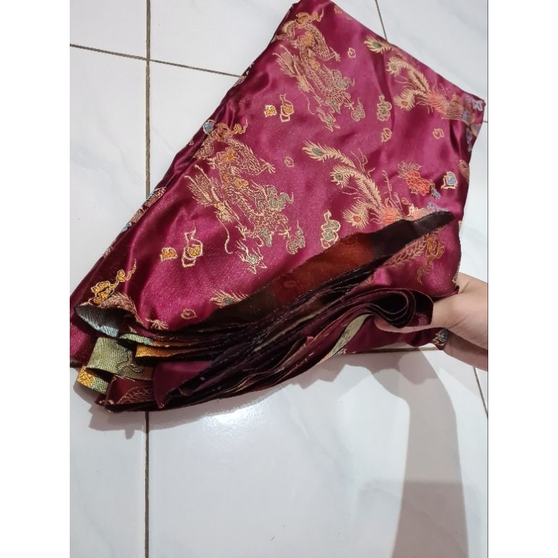 Kain Congsam Cheongsam Bahan Baju Cina Import Qibao Meteran