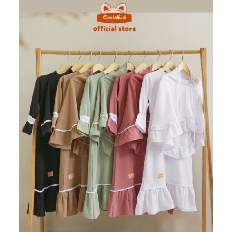 GAMIS BALQIS SET HIJAB ORI CERIA KIDS 1-8 TH