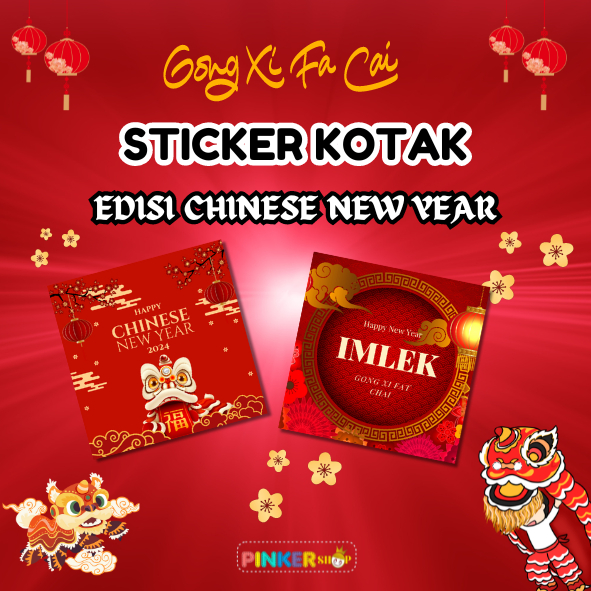 

Sticker Kotak Tahun Baru Imlek - Sticker Kotak - Sticker Souvenir - Sticker Hampers - Chinese new Year - Cetak Sticker Murah