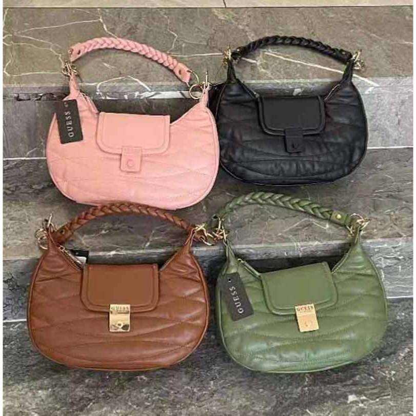 Tas Shoulder Bag Wanita Guess Lily Branded PU Leather Stylish Bag Wanita Elegan - Factory Outlet Imp