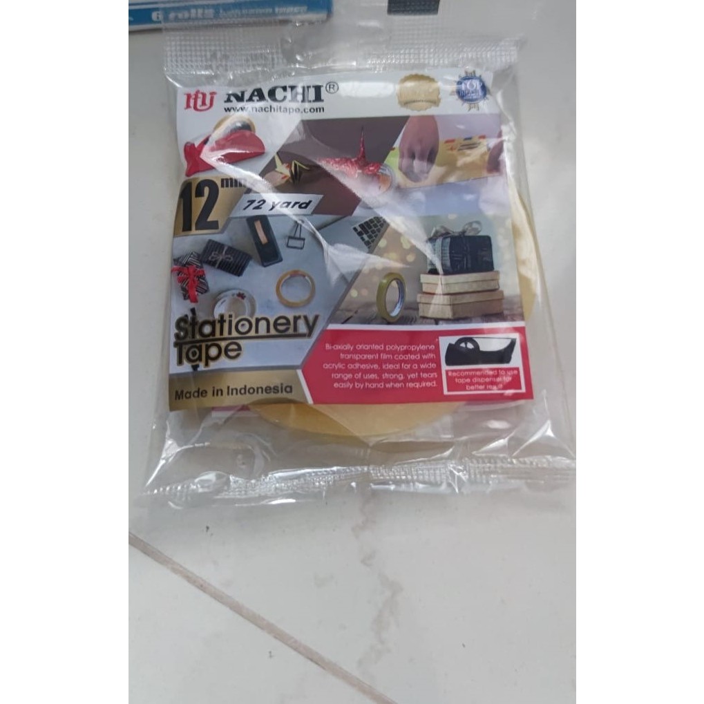 

Stationery Tape - Nachi Tape [1/2x72 Nachi Tape] - 3 biji isolasi