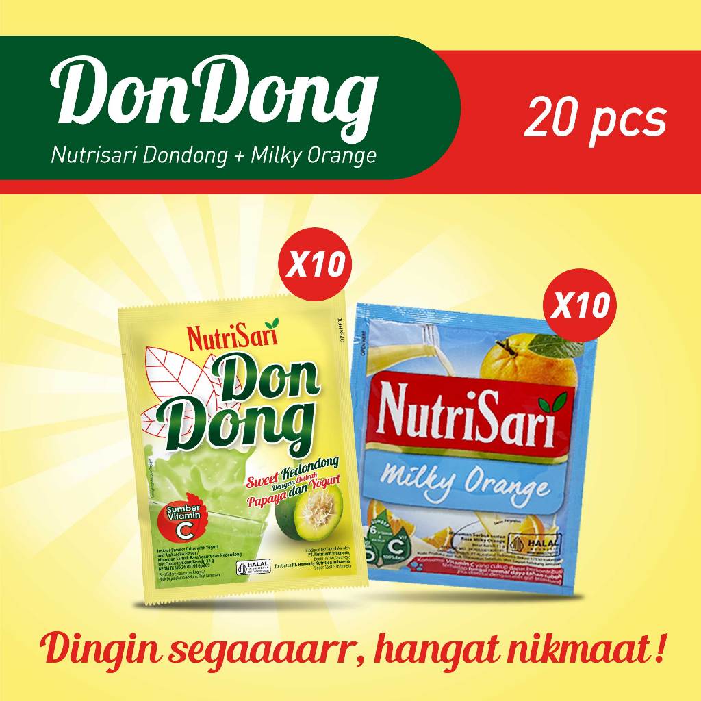 

Nutrisari Dondong Paket Nutrisari Milky Orange (2x10 sachet)