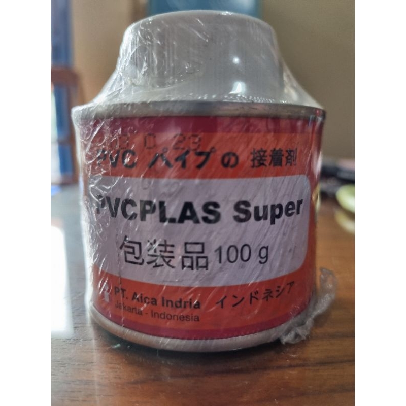 Lem pipa pvcplas kaleng 100 gram / lem fox pvcplas kaleng