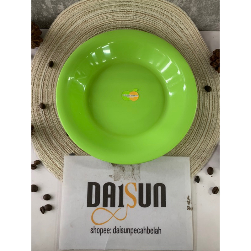 PIRING PLASTIK PIRING MAKAN HIJAU PM 8006 H/730956