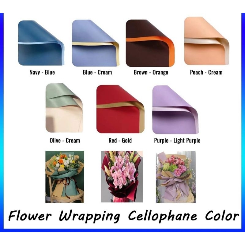 

Kertas Bouquet ll Flower Wrapping Chellophane Colour