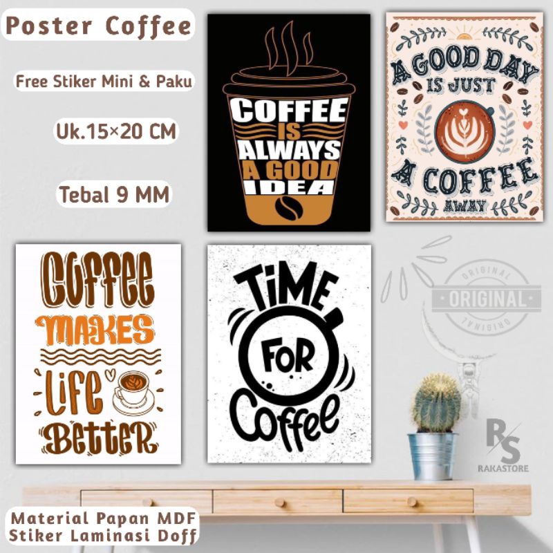 Hiasan Dinding Kopi / Poster Coffee / Pajangan Dinding Coffee/ Hiasan Dinding Coffee/ Poster Coffee 