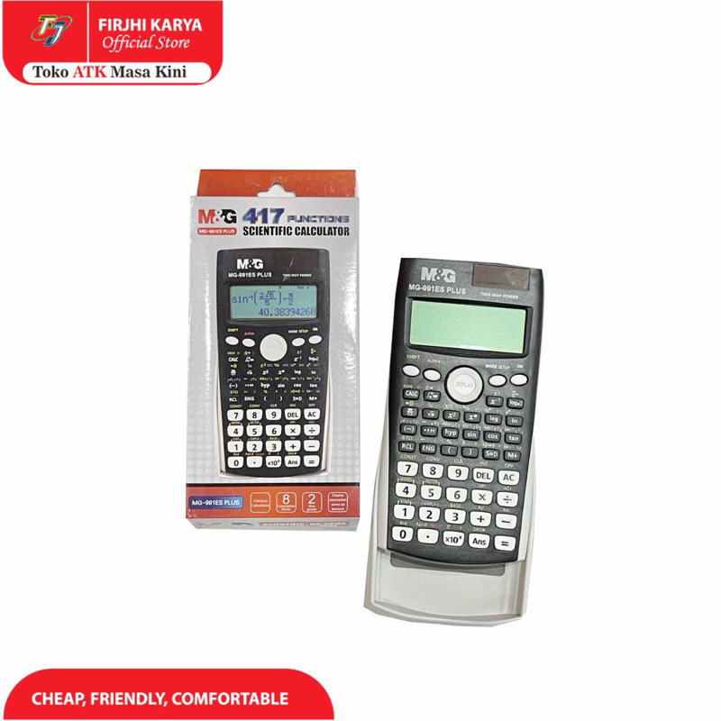 

Calculator 12 Digits Scientific 417 Functions/Kalkulator Ilmiah - M&G