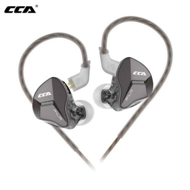 CCA FLA Single Dynamic Driver Resin Metal Earphone with MIC