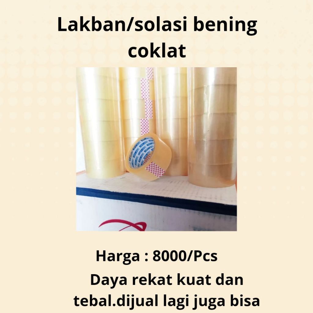 

Grosir Lakban/Solasi Bening Murah Daya Rekat Kuat dan tebal