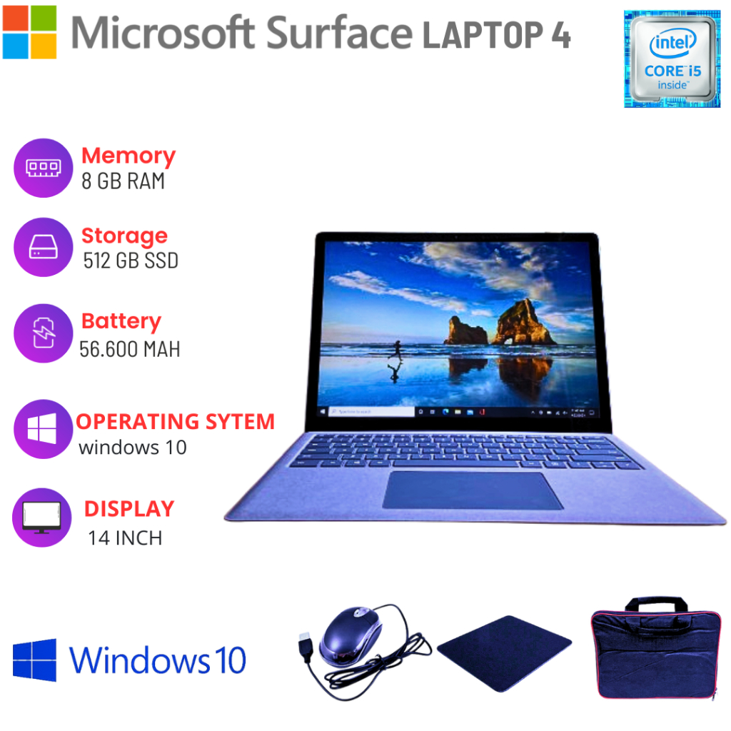 LAPTOP MICROSOFT SURFACE LAPTOP 4 8/512GB I5 GEN 11 SECOND GARANSI 100%