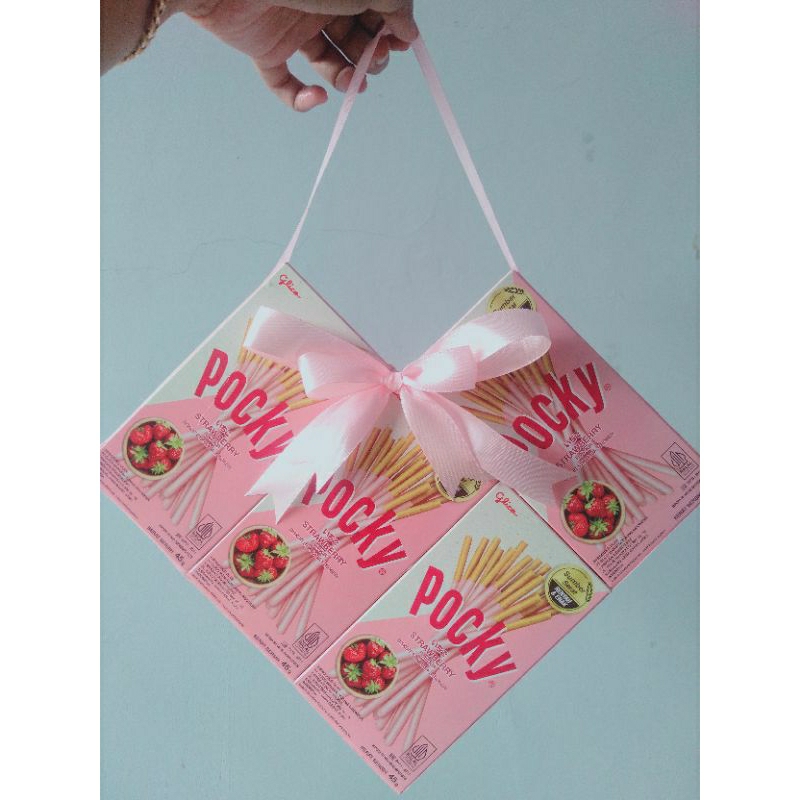 Pocky love Pocky 4pcs Snack love Buket love free kartu ucapan