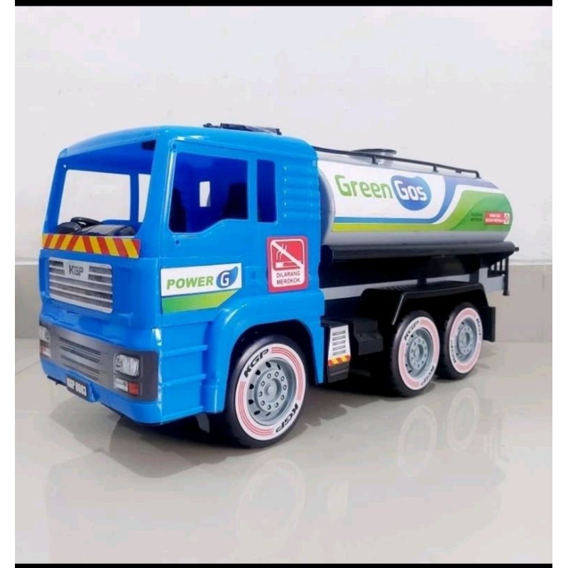 Mainan Truk Tangki GREEN GAS Jumbo Bisa Di isi Air Kgp8083