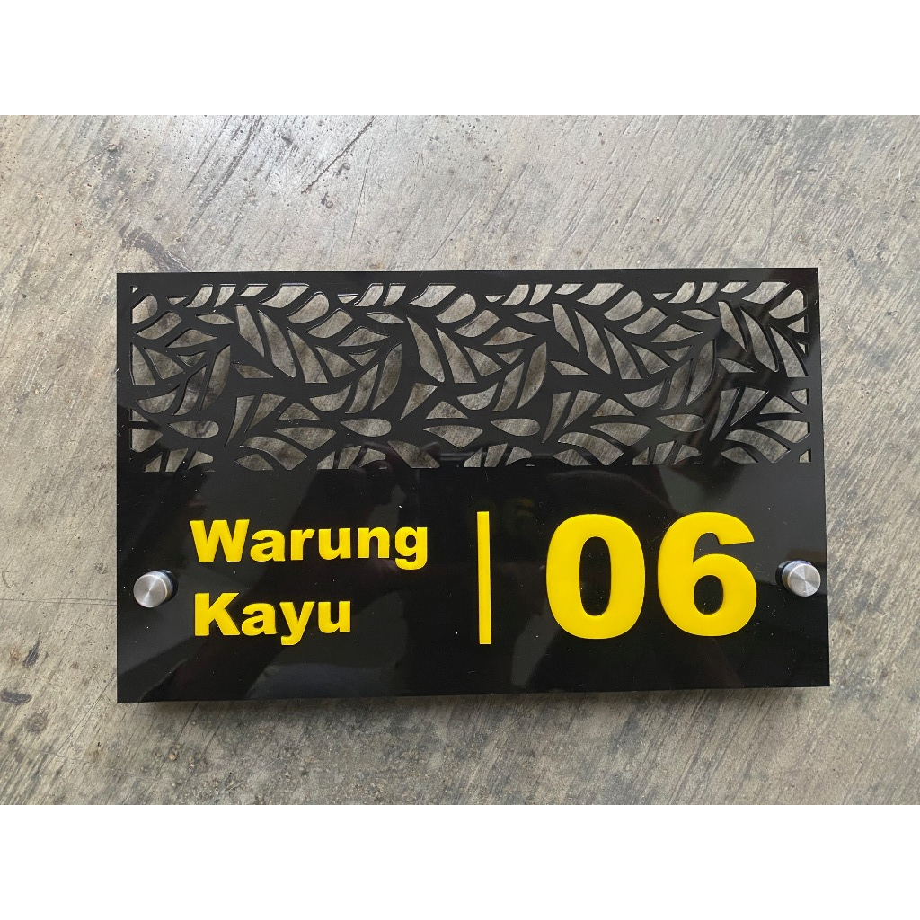 Nomer | Nomor rumah akrilik minimalis laser cut