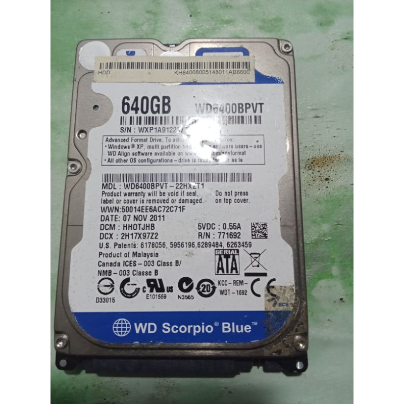 hardisk laptop rusak