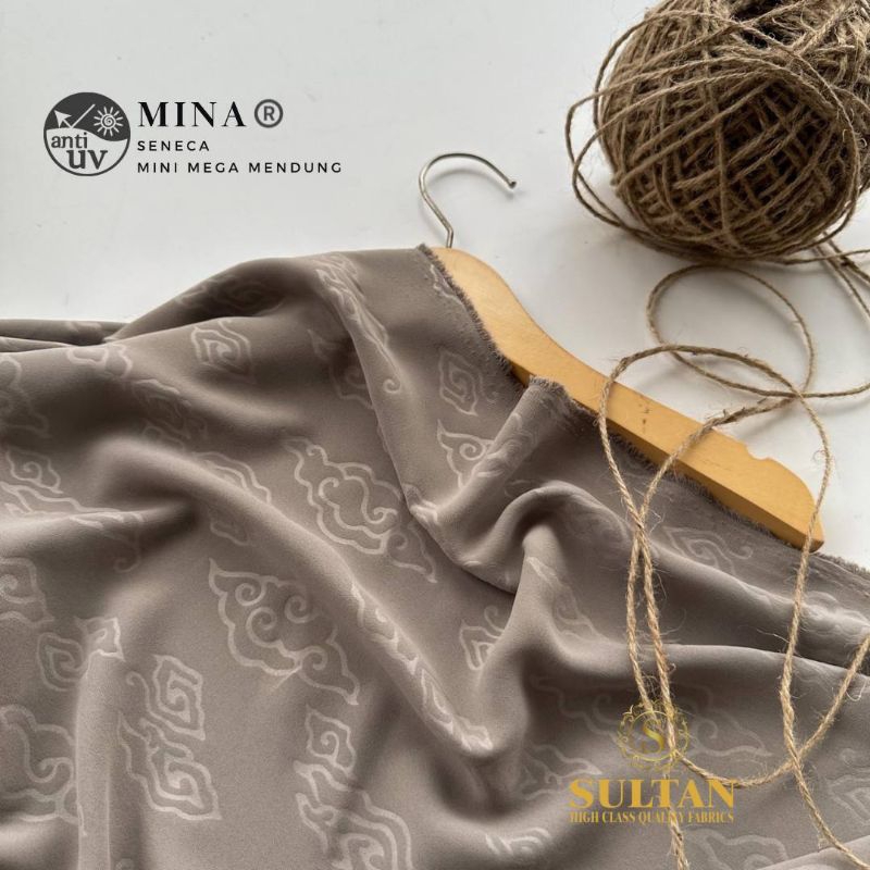 kain mina anti UV EMBOSS Mega mendung brand sultan