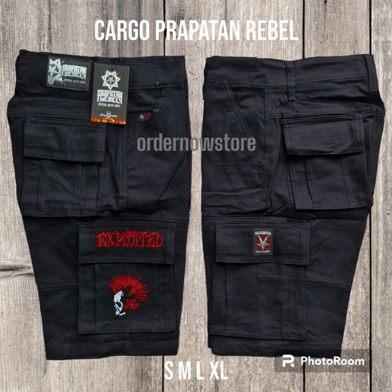 celana pendek cargo kempol pdl metal prapatan rebel bandung original S M L XL exploited.prapatan reb