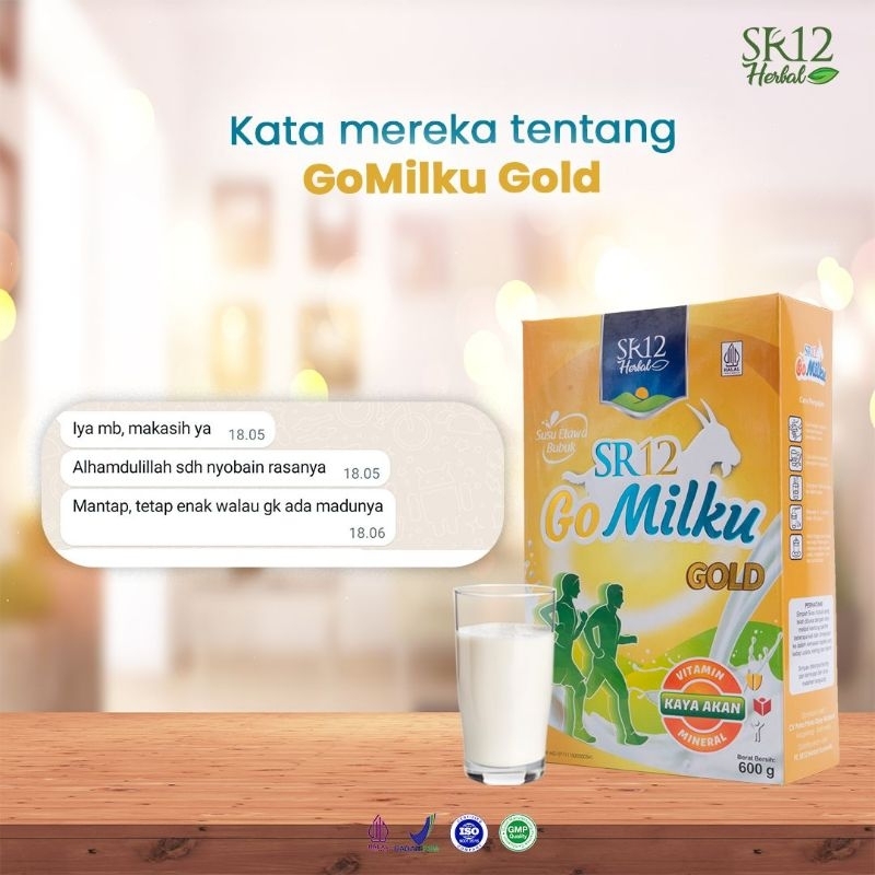 

Susu kambing etawa GoMilku Gold SR12 untuk usia 35 tahun