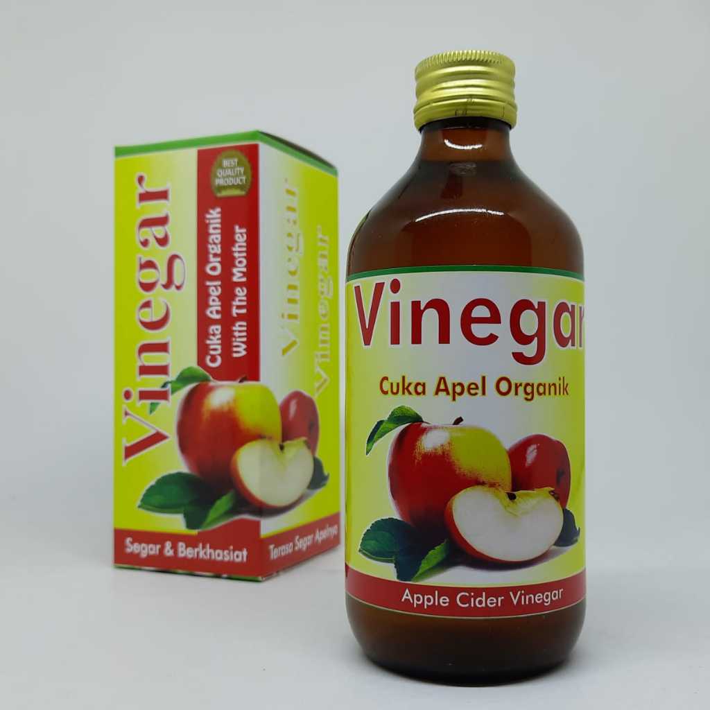 

VINEGAR - CUKA APEL ORIGINAL ORGANIK 500ML / APPLE CIDER VINEGAR / CUKA SARI APEL