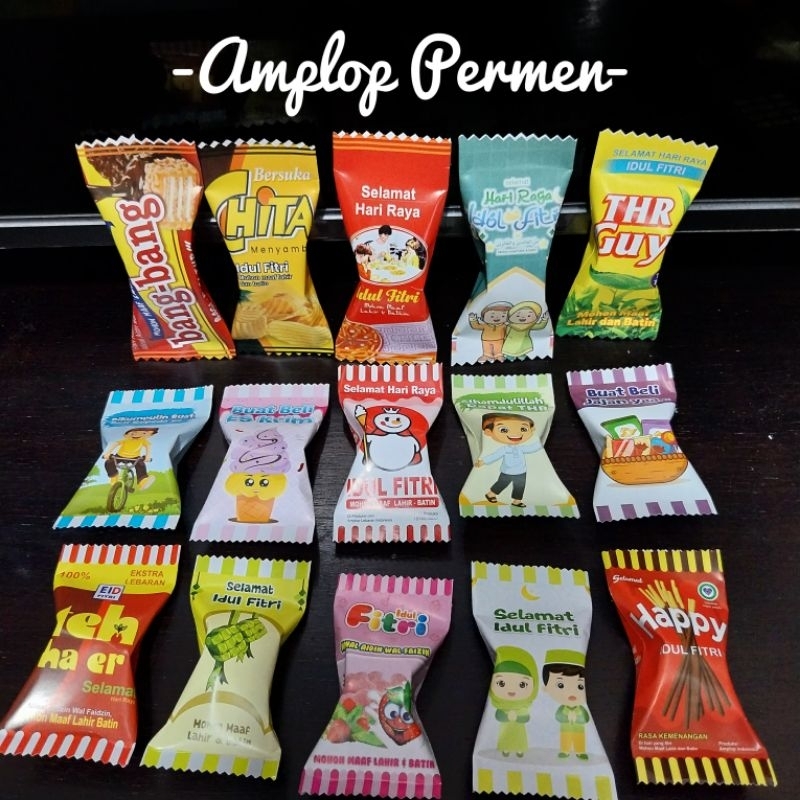 

Isi 10 Amplop Permen /Amplop lebaran/amplop THR /Amplop Unik /