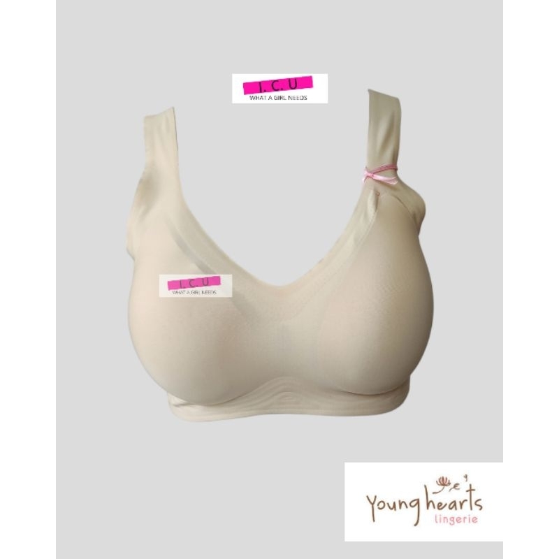 Bra Tanpa Kawat Bralette Wireless Seamless Young Hearts Y23-20173V Size L