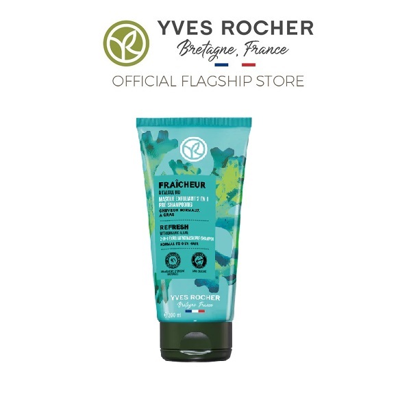 Yves Rocher Refresh 2 In 1 Exfoliating Mask Pre Shampoo 200ml