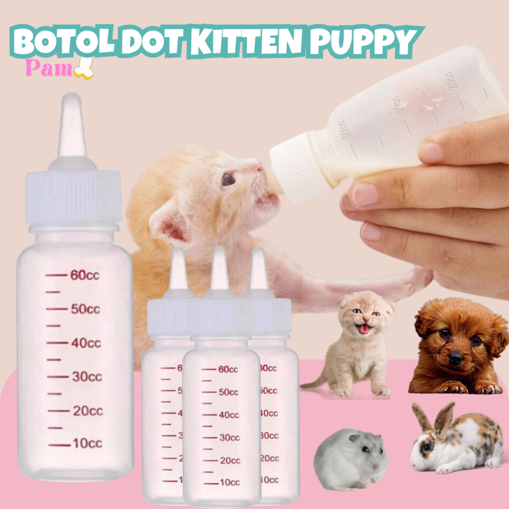 Botol Dot Anak Kucing 1 Bulan Susu Kitten Susu Kambing  Botol Susu Kucing Dan Anjing Sikat Botol Min