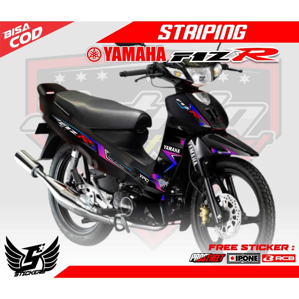 STRIPING VARIASI MOTOR YAMAHA FIZ R / STICKER LIST VARIASI MOTOR YAMAHA FIZ R