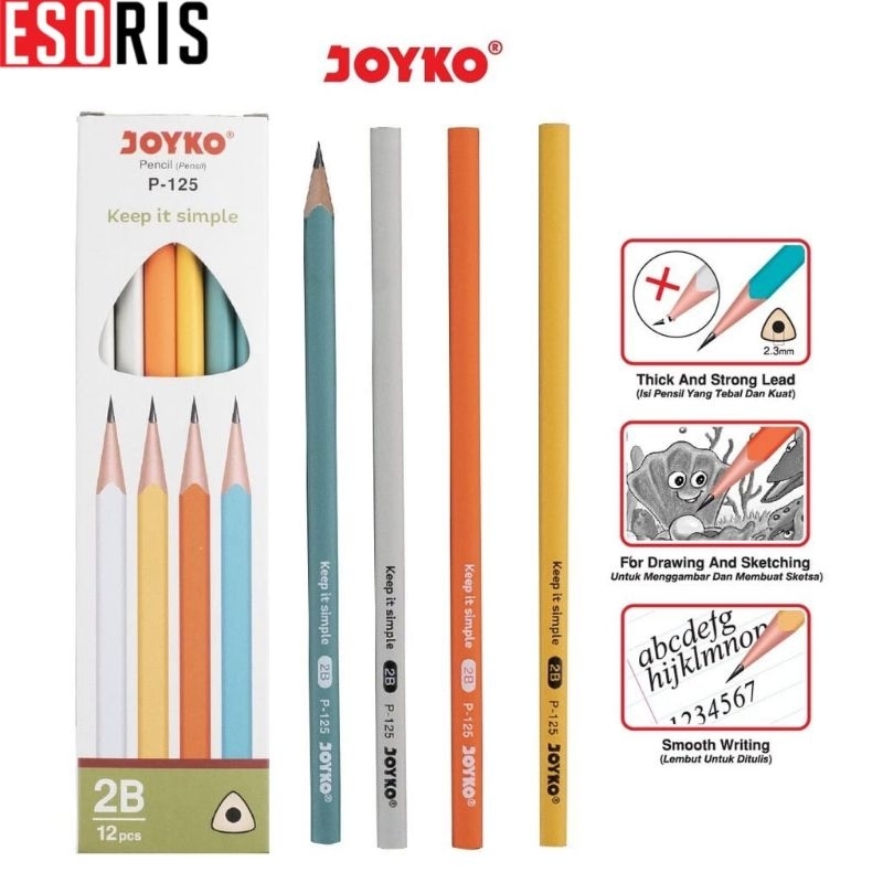 

(ES) E4D382 Pensil 2B Joyko P-125