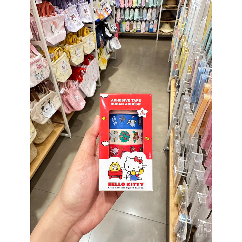 

MINISO ADHESIVE TAPE SELOTIP 4rolls SANRIO HELLO KITTY