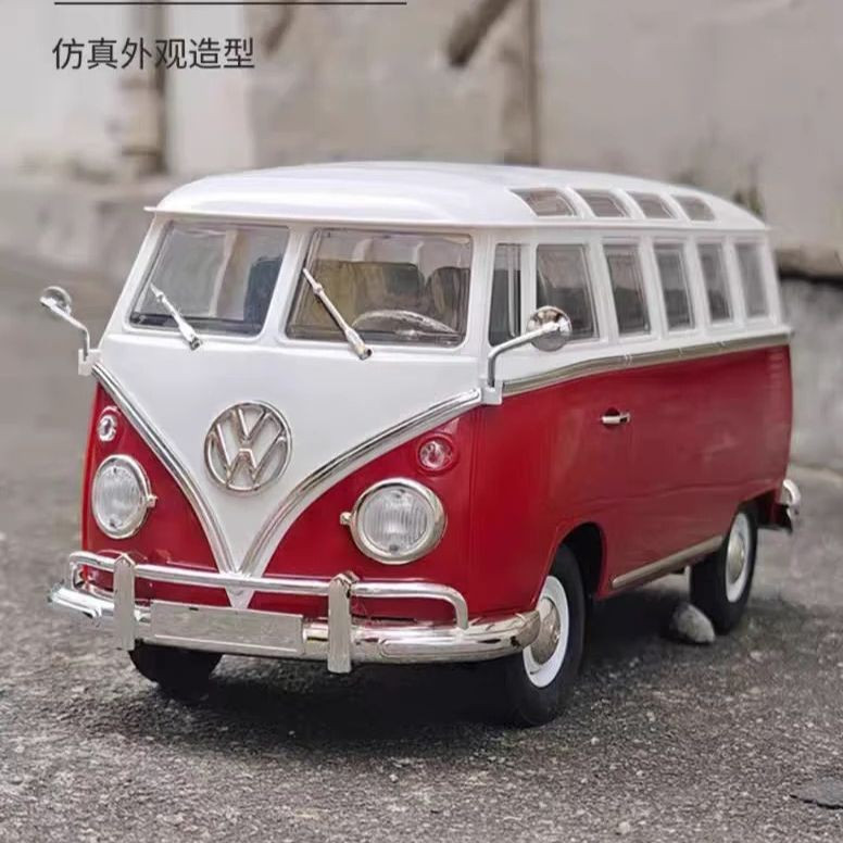 RC Car Mobil Van VW Combi Volkswagen Kombi D52 Mini 1/16 Mainan Anak Remot Control