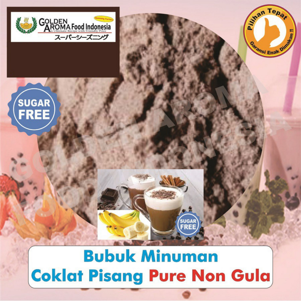 

Bubuk Minuman Coklat Pisang Pure Non Gula 1 Kg Cokelat Banana Chocolate Powder No Sugar GAFI