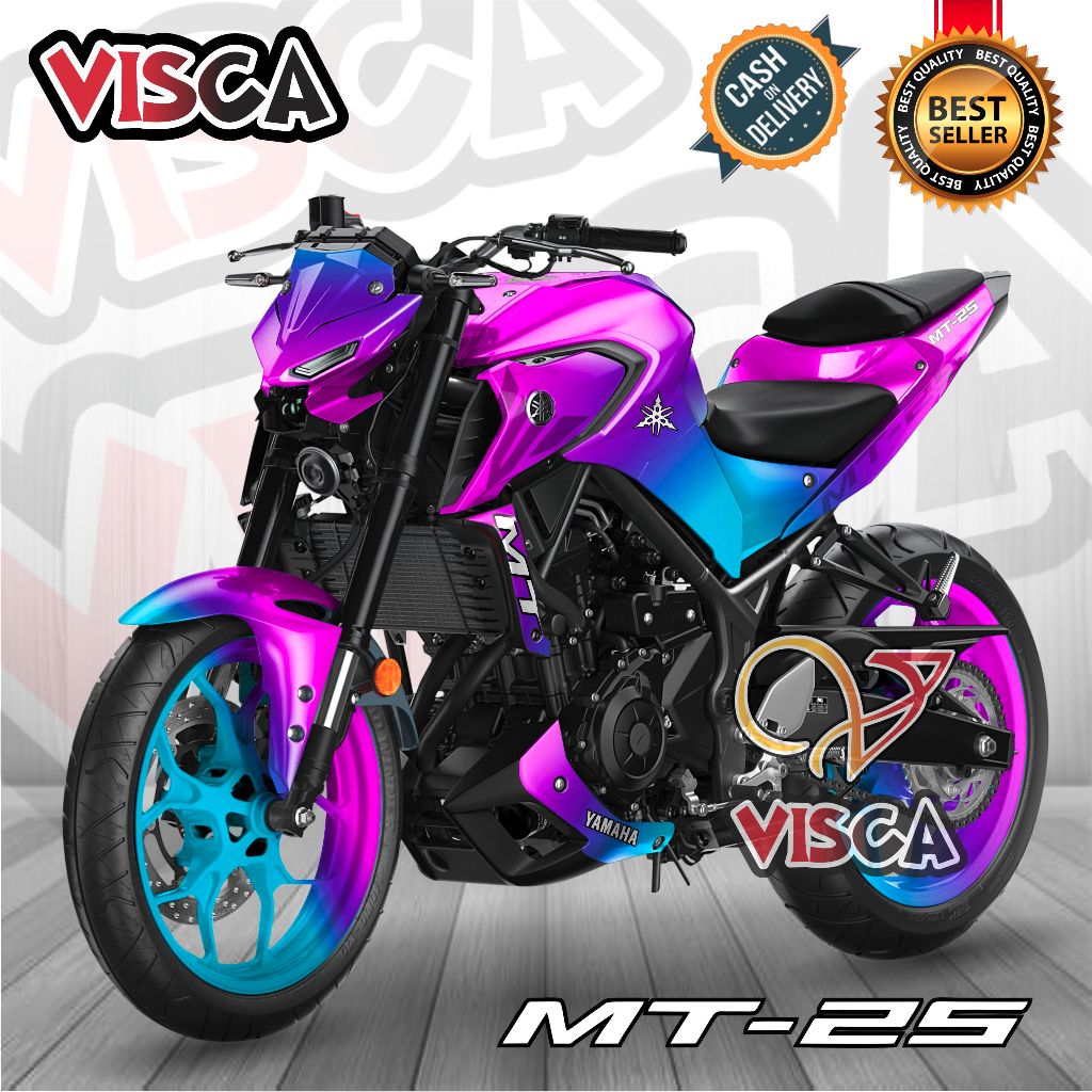 Stiker Decal Yamaha MT 25 NEW Dekal Mt 25 Striping Mt 25 Variasi Decal Mt 25 NEW Full Body Bunglon