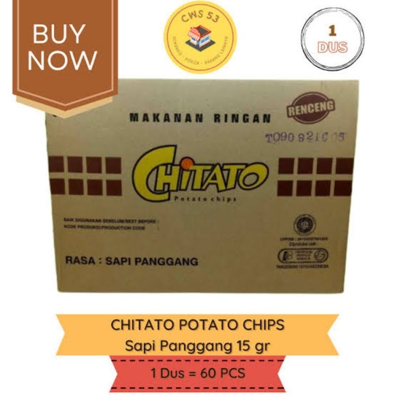 

CHITATO BBQ Sapi Panggang Chiki Snack Kentang 15 gr - 1 Dus / 60 Pcs