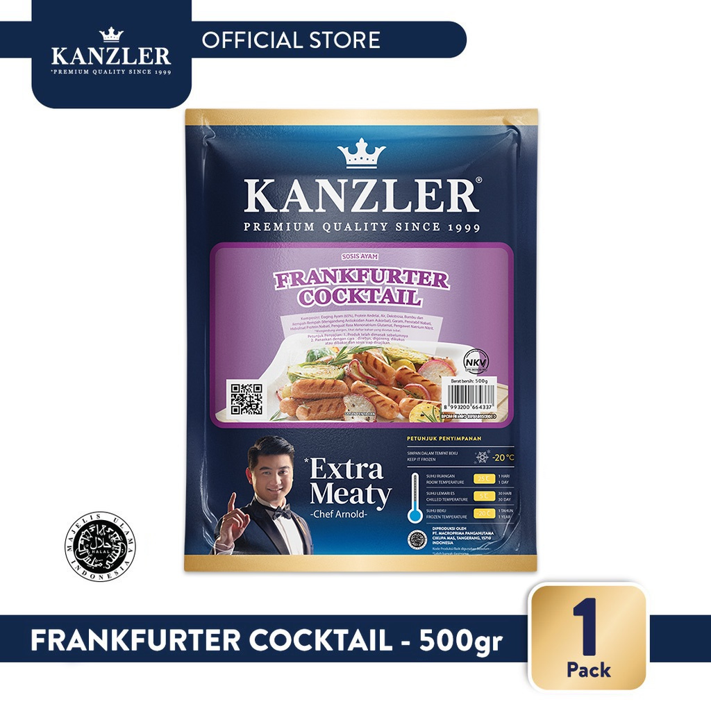 

Kanzler Frankfurter Cocktail / Sosis Ayam 500 gr