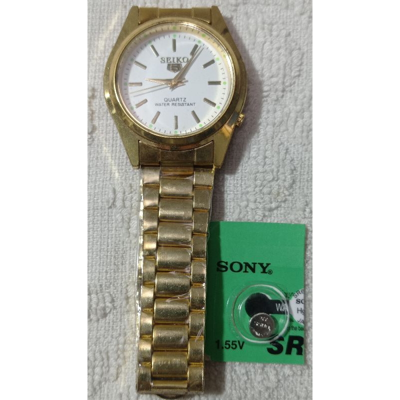 JAM TANGAN PRIA NEW  JAM TANGAN PRIA SEIKO  JAM TANGAN PRIA RANTAI GOLD WHITE STAINLESS STEEL