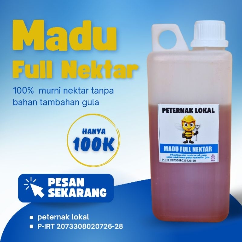 

[Harga Peternak] Madu Full Nektar Murni Tanpa Pakan Tambahan Kemasan 1 Kg