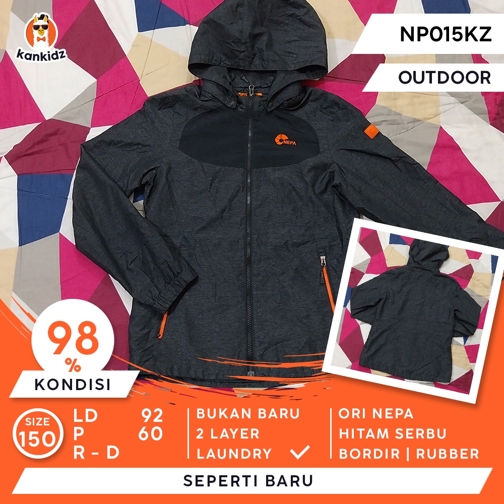 Jaket Outdoor Nepa | Hitam Serat Bambu Size 150