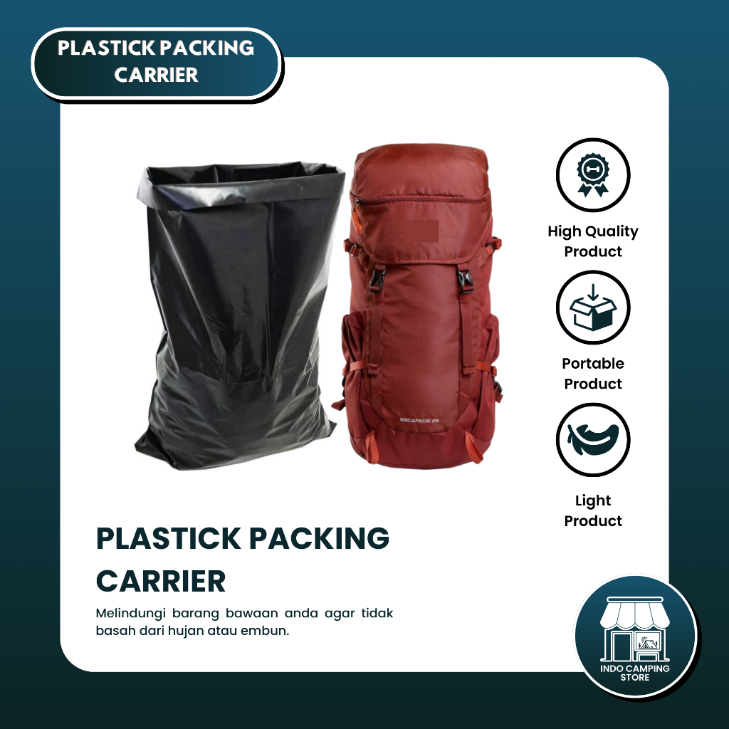 Plastik Packing Carrier Melindungi Barang Didalam Tas Keril Trashbag Trash Bag