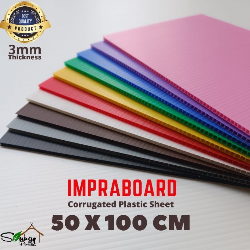 Impraboard / Inpraboard / Infraboard 3mm 50 x 100 cm / 100x50 cm PP Board Art Board Best Seller