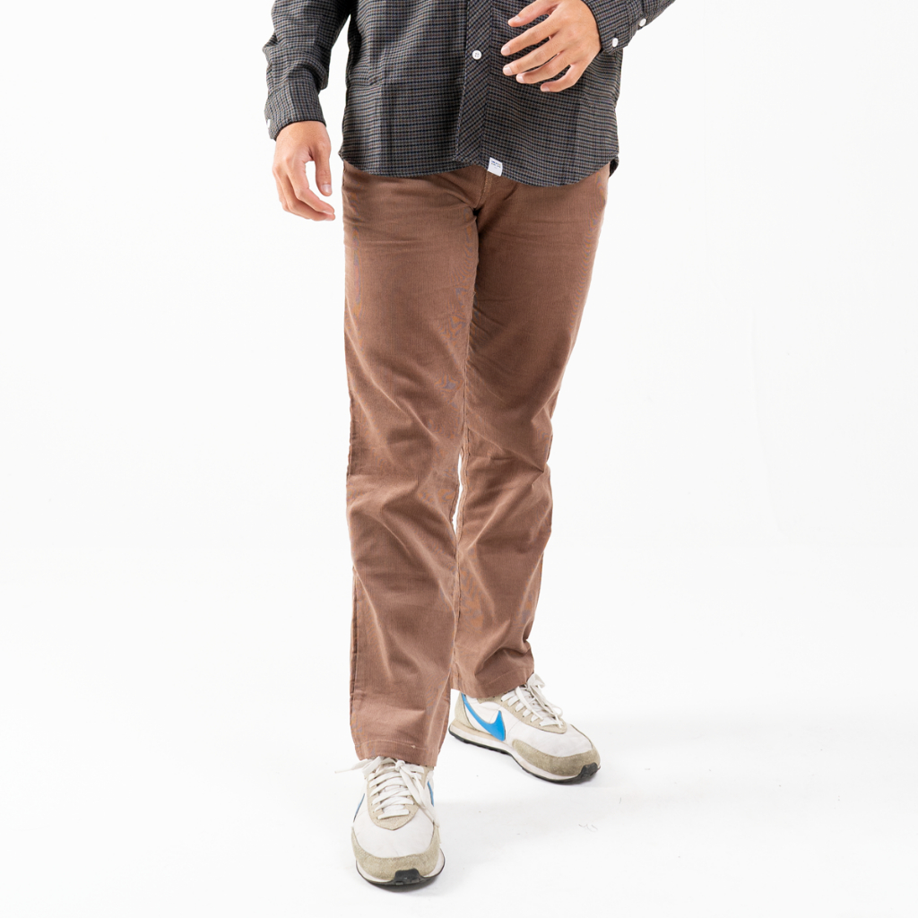 Sunnylands Corduroy Regular Pants-Coklat Susu