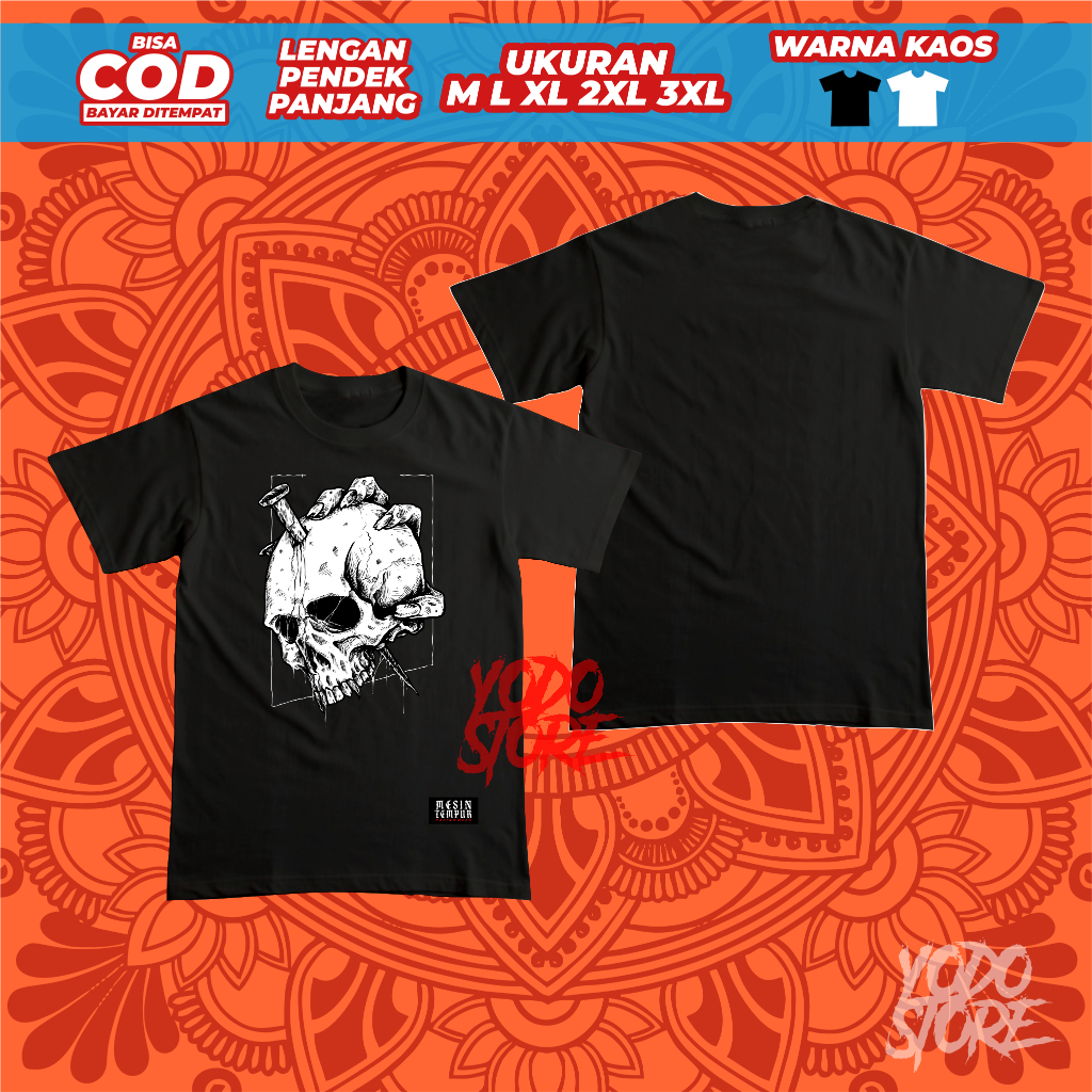 Kaos Distro Baju Tshirt Murah Tengkorak