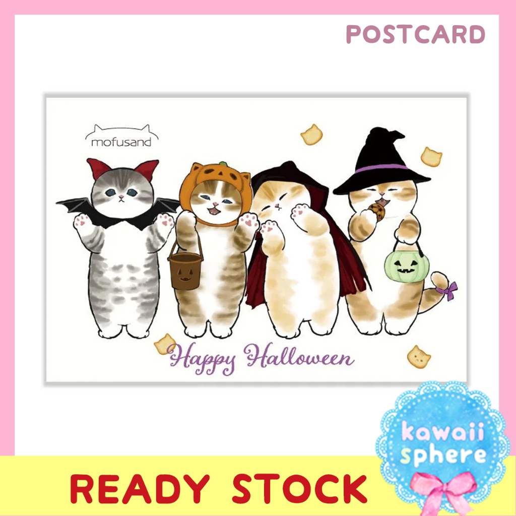 

Mofusand Postcard | Halloween Landscape | Kartu Pos Kucing Mofusand