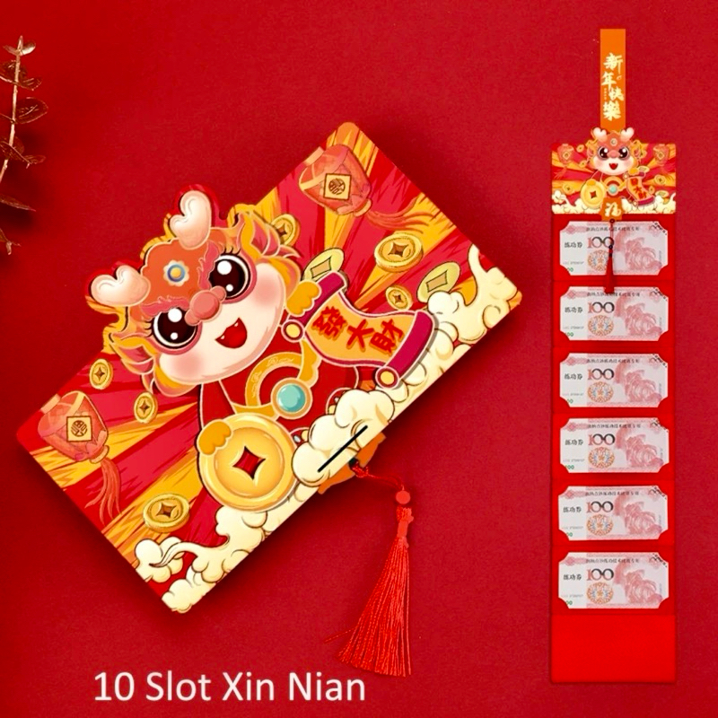 

ANGPAU IMLEK CHINESE NEW YEAR ANGPAO MERAH ISI 10 SLOT MONEY PREMIUM SUPER TEBAL HAMPERS ORNAMEN GIFT SINCIA DRAGON YEAR HONGBAO NAGA