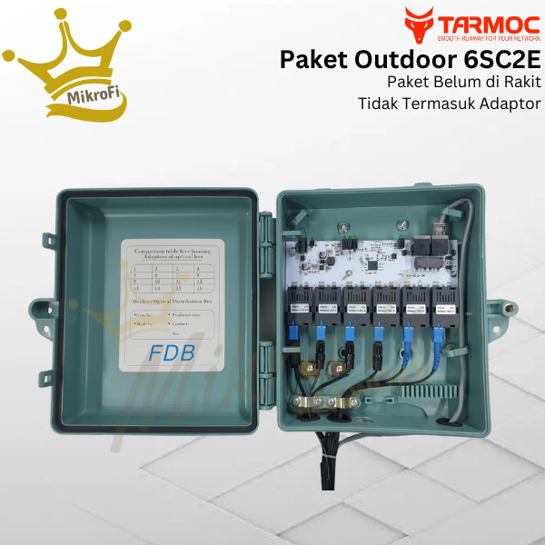 Paket Outdoor Tarmoc TMC-6SC2E POE in (5-24V)|6FO 2LAN Media Converter