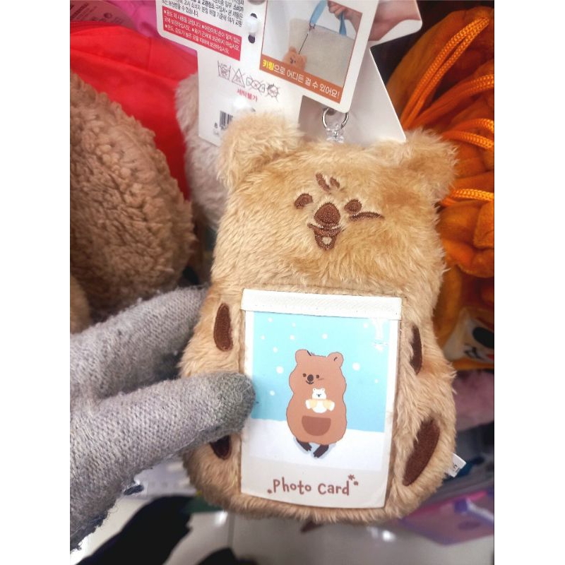 [ 🇰🇷 Pre Order ] Quokka Photocard Holder Keychain Plushie Furry Han Jisung Straykids skzoo Daiso Kor