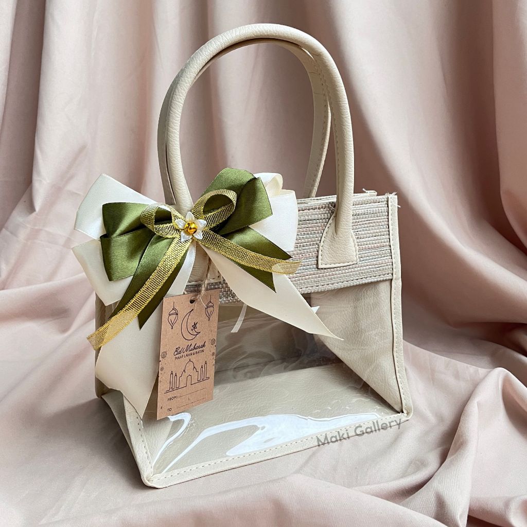 

READY (Update) - Tas Hampers Lebaran Idul Fitri / Natal Unik Custom / Parcel Bingkisan Kue Toples Mika Pandan Mendong By Maki Gallery