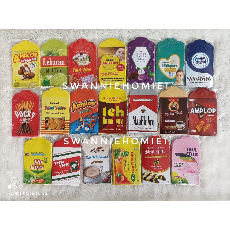 

amplop lebaran motif snack isi 10/ amplop lebaran glossy/ amplop lebaran snack viral